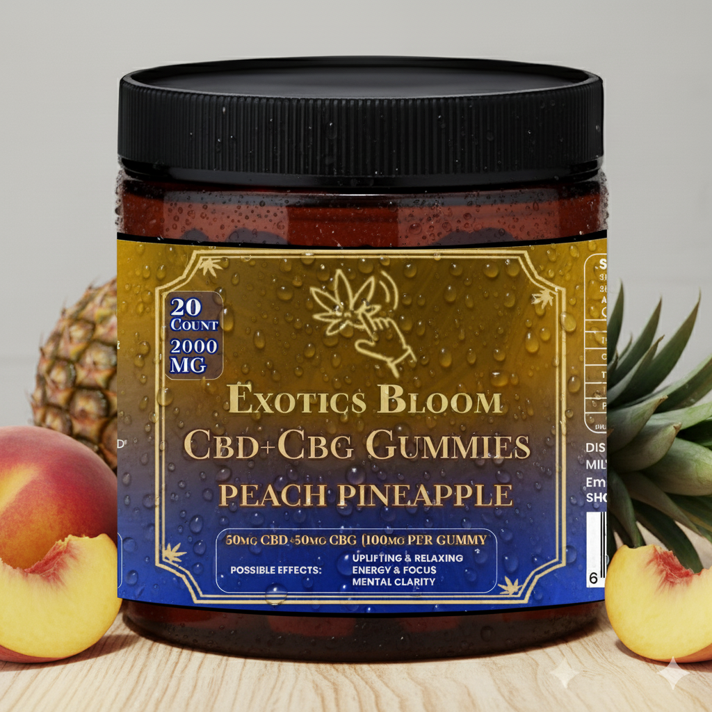 CBD+CBG Gummies Peach Pineapple 2000Mg