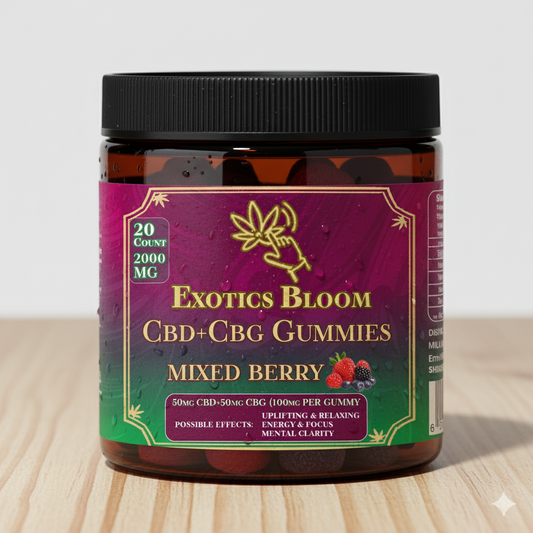 CBD+CBG Gummies Mixed Berry 2000Mg
