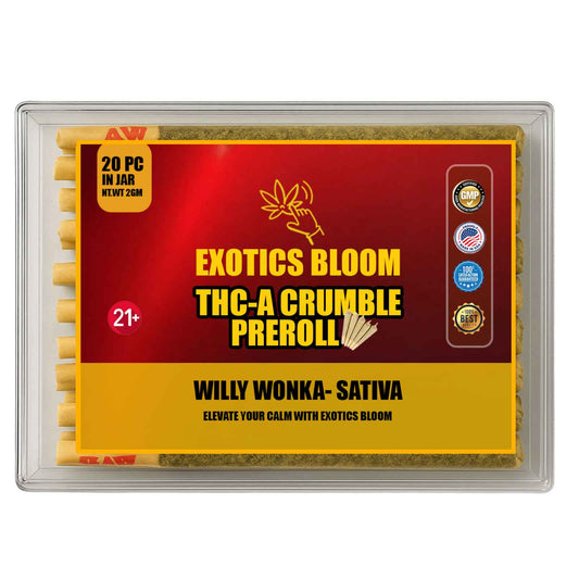 THC-A Crumble Pre-Roll WILLY WONKA 2-GM (Pack of 20)